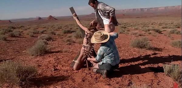  Hitchhiker hogtied in the desert